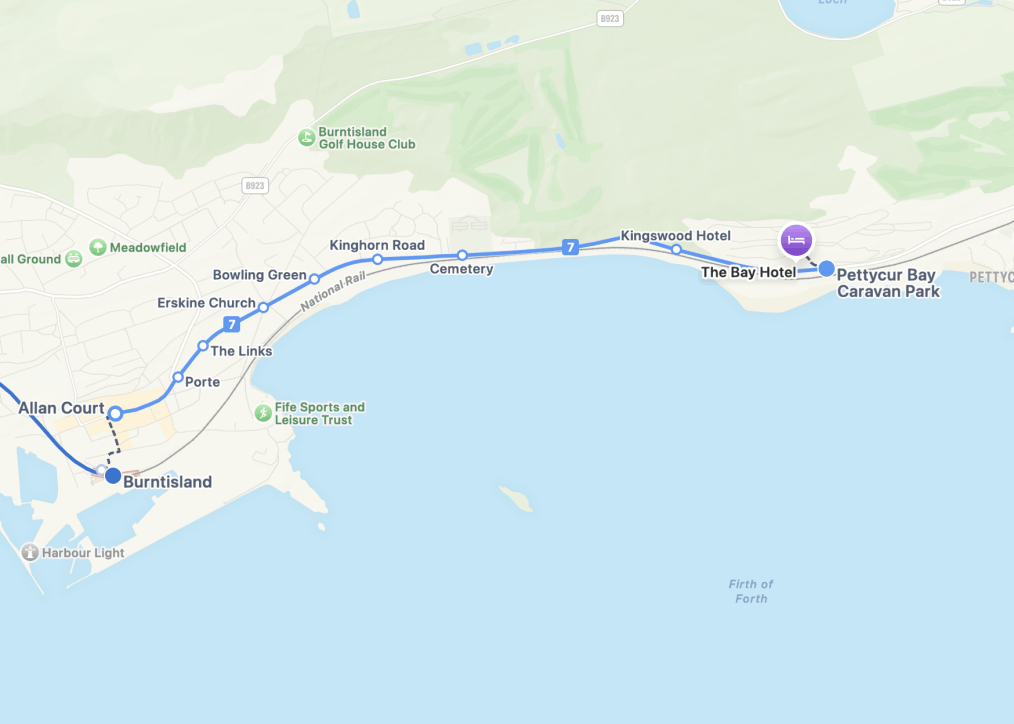 Train & Bus to Pettycur